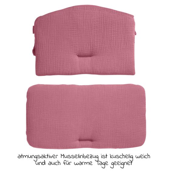 Hauck Sitzkissen / Hochstuhlauflage Highchair Pad für Alpha Plus Hochstuhl - Berry