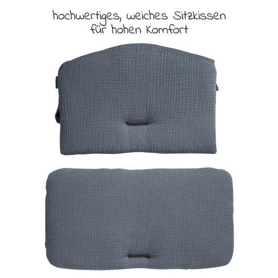 Hauck Sitzkissen / Hochstuhlauflage Highchair Pad für Alpha Plus Hochstuhl - Stone