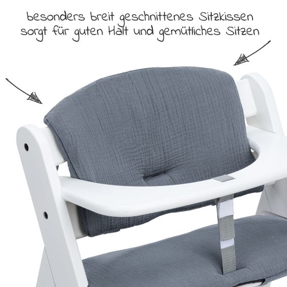 Hauck Sitzkissen / Hochstuhlauflage Highchair Pad für Alpha Plus Hochstuhl - Stone