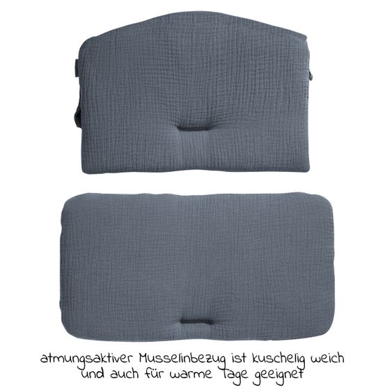 Hauck Sitzkissen / Hochstuhlauflage Highchair Pad für Alpha Plus Hochstuhl - Stone