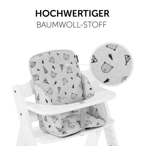 Hauck Sitzverkleinerer / Sitzkissen für Alpha Hochstuhl - Cosy Select - Nordic Grey