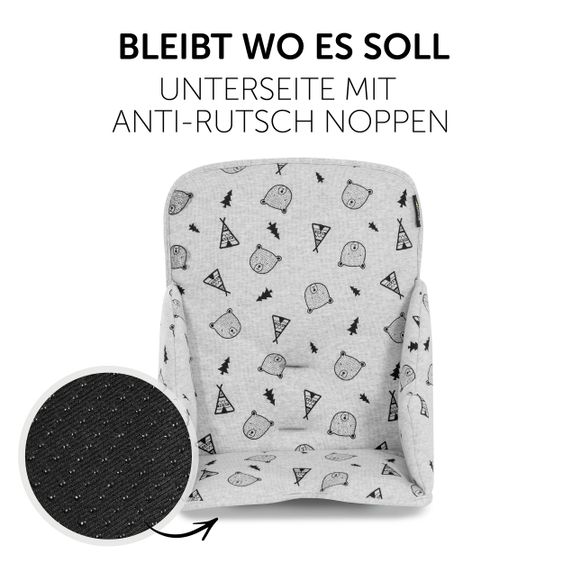 Hauck Sitzverkleinerer / Sitzkissen für Alpha Hochstuhl - Cosy Select - Nordic Grey