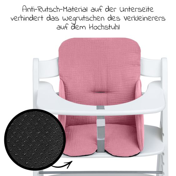 Hauck Sitzverkleinerer / Sitzkissen Highchair Baby Pad für Alpha Plus Hochstuhl - Berry