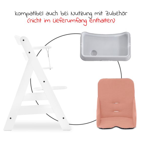 Hauck Sitzverkleinerer / Sitzkissen Highchair Baby Pad für Alpha Plus Hochstuhl - Cork