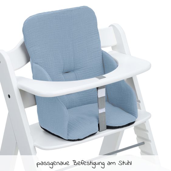 Hauck Sitzverkleinerer / Sitzkissen Highchair Baby Pad für Alpha Plus Hochstuhl - Dusty Blue