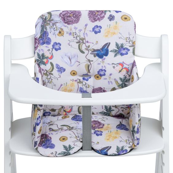 Hauck Sitzverkleinerer / Sitzkissen Highchair Baby Pad für Alpha Plus Hochstuhl - Floral Beige