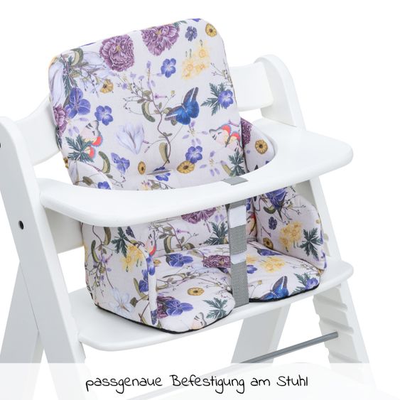 Hauck Sitzverkleinerer / Sitzkissen Highchair Baby Pad für Alpha Plus Hochstuhl - Floral Beige