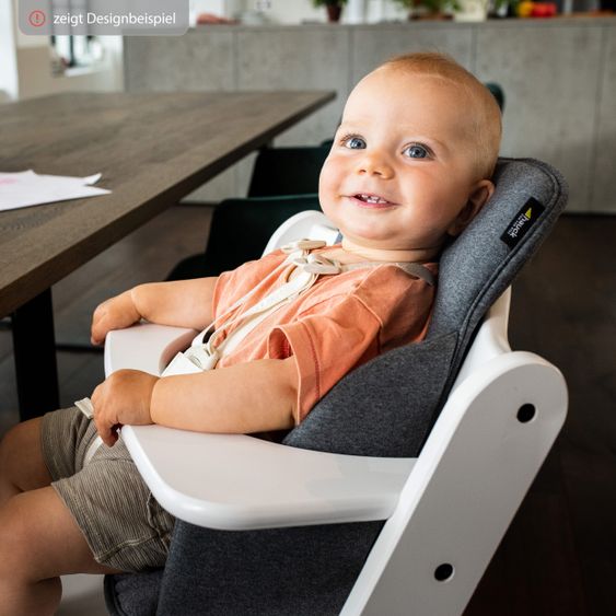 Hauck Sitzverkleinerer / Sitzkissen Highchair Baby Pad für Alpha Plus Hochstuhl - Stone