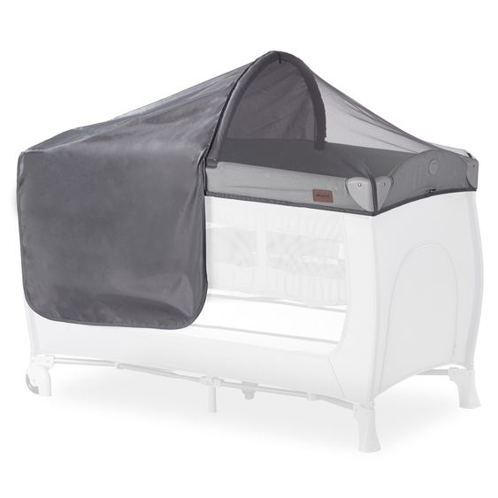 Hauck Sonnenschutz, Abdunklung & Moskitonetz für Reisebetten - 3in1 Travel Bed Canopy - Grey