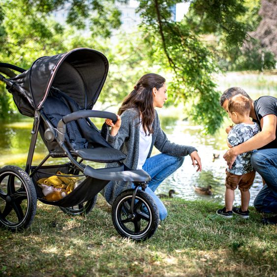 Hauck Stroller & Jogger Runner 2 (with large pneumatic tires) incl. XXL accessories package - Black