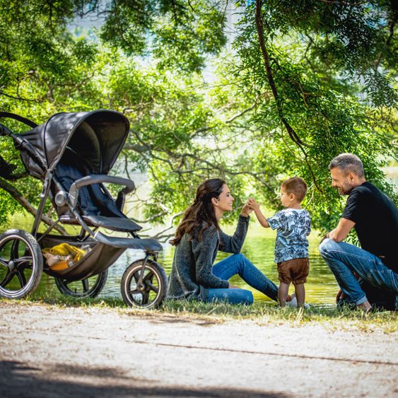 Hauck Stroller & Jogger Runner 2 (with large pneumatic tires) incl. XXL accessories package - Black