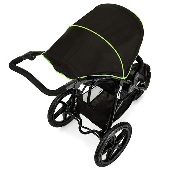 Hauck Buggy & Jogger Runner mit Luftreifen - Black Neon Yellow