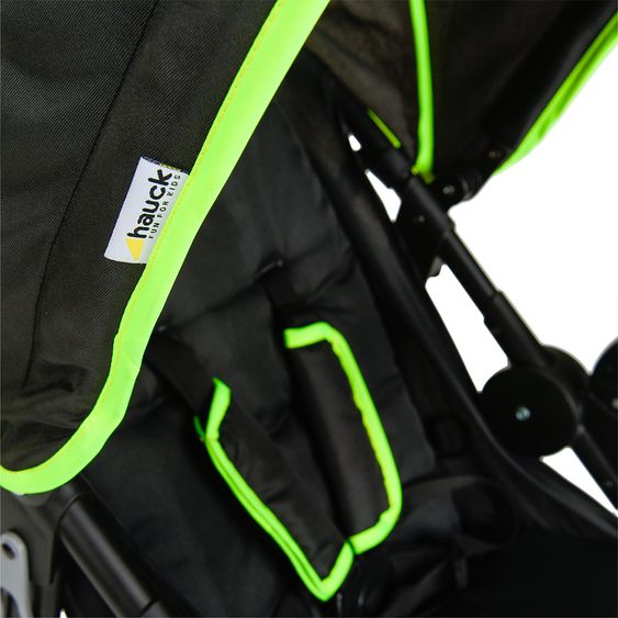 Hauck Buggy & Jogger Runner mit Luftreifen - Black Neon Yellow