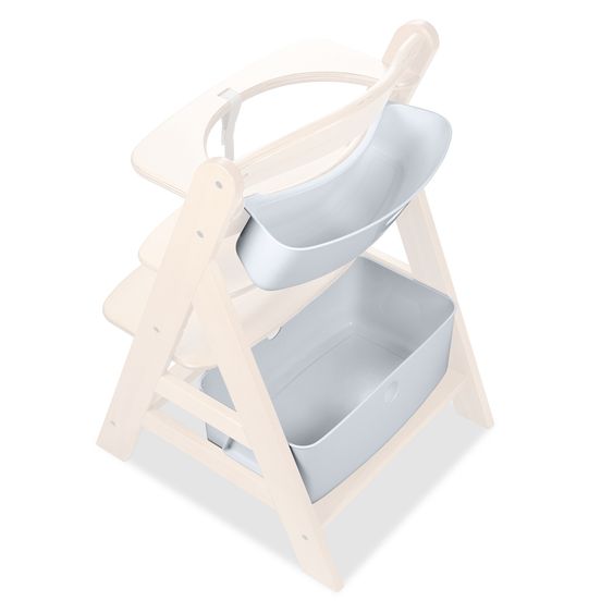 Hauck Storage boxes for Alpha high chair - set of 2 (large and small box) - White / Weiß