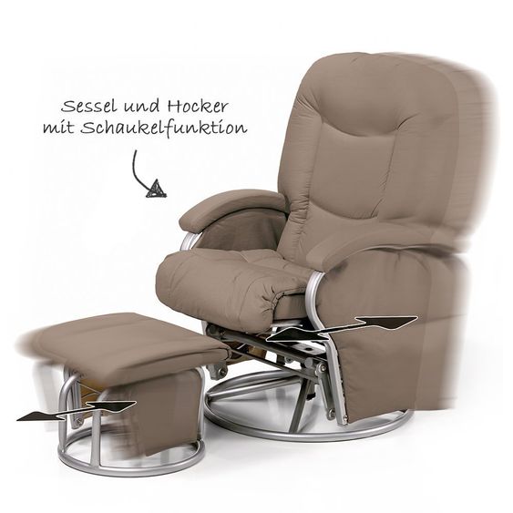 Hauck Sedia per allattamento e relax Glider - Crema