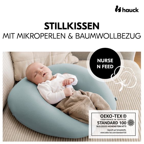 Hauck Stillkissen und Stillhilfe - Nurse N Feed - Eukalyptus