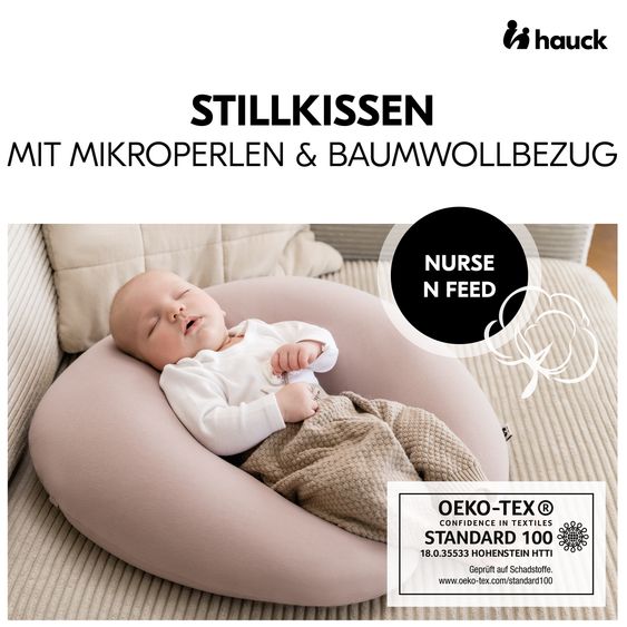 Hauck Cuscino e aiuto all'allattamento - Nurse N Feed - Smoky Pink