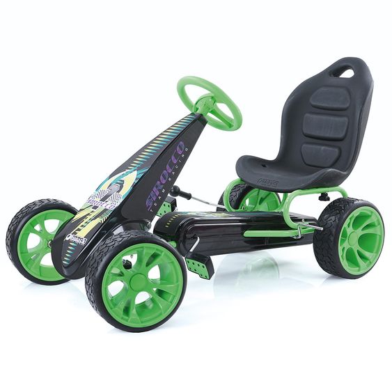 Hauck Toys for Kids Gokart Sirocco - mit Freilauf, verstellbarem Schalensitz, kugelgelagerte Räder mit EVA Reifen - Green