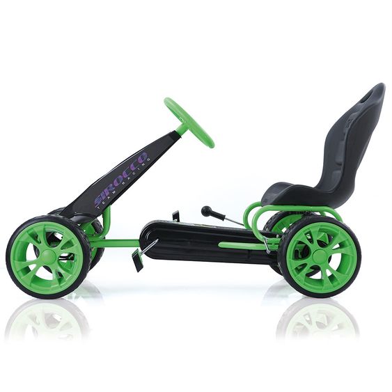 Hauck Toys for Kids Gokart Sirocco - mit Freilauf, verstellbarem Schalensitz, kugelgelagerte Räder mit EVA Reifen - Green