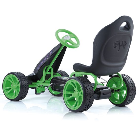 Hauck Toys for Kids Gokart Sirocco - mit Freilauf, verstellbarem Schalensitz, kugelgelagerte Räder mit EVA Reifen - Green