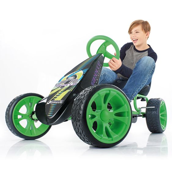 Hauck Toys for Kids Gokart Sirocco - mit Freilauf, verstellbarem Schalensitz, kugelgelagerte Räder mit EVA Reifen - Green