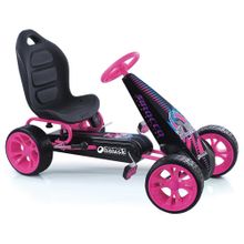 Gokart Sirocco - mit Freilauf, verstellbarem Schalensitz, kugelgelagerte Räder mit EVA Reifen - Pink