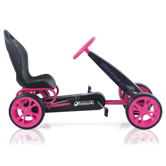Hauck Toys for Kids Gokart Sirocco - mit Freilauf, verstellbarem Schalensitz, kugelgelagerte Räder mit EVA Reifen - Pink