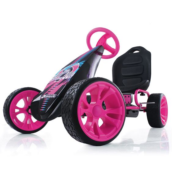 Hauck Toys for Kids Gokart Sirocco - mit Freilauf, verstellbarem Schalensitz, kugelgelagerte Räder mit EVA Reifen - Pink