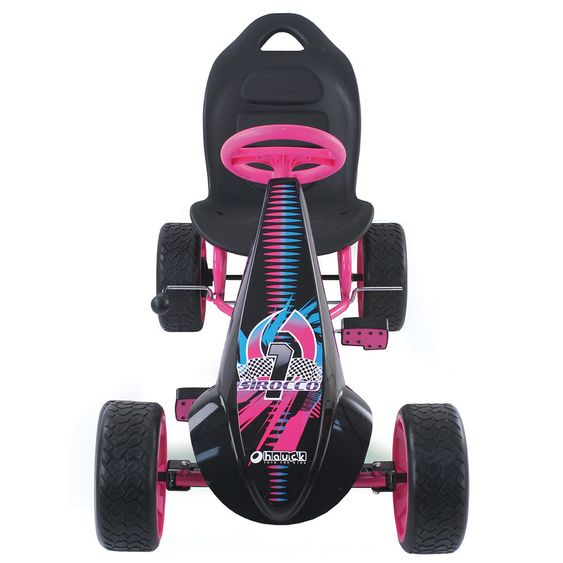 Hauck Toys for Kids Gokart Sirocco - mit Freilauf, verstellbarem Schalensitz, kugelgelagerte Räder mit EVA Reifen - Pink