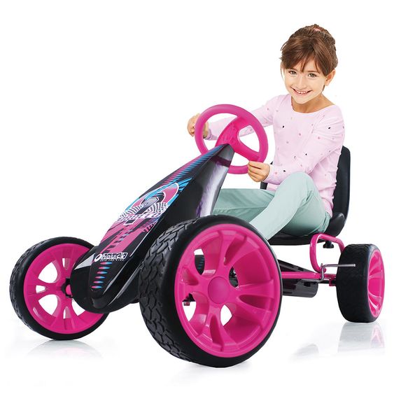 Hauck Toys for Kids Gokart Sirocco - mit Freilauf, verstellbarem Schalensitz, kugelgelagerte Räder mit EVA Reifen - Pink
