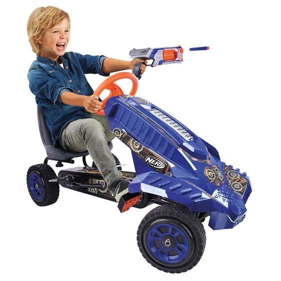 Hauck Toys for Kids Gokart & Tretauto Nerf Striker mit verstellbarem Schalensitz (4-8 Jahre)