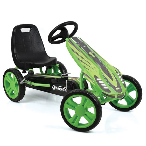 Hauck Toys for Kids Gokart & Tretauto Speedster mit verstellbarem Schalensitz (4-8 Jahre) - Green