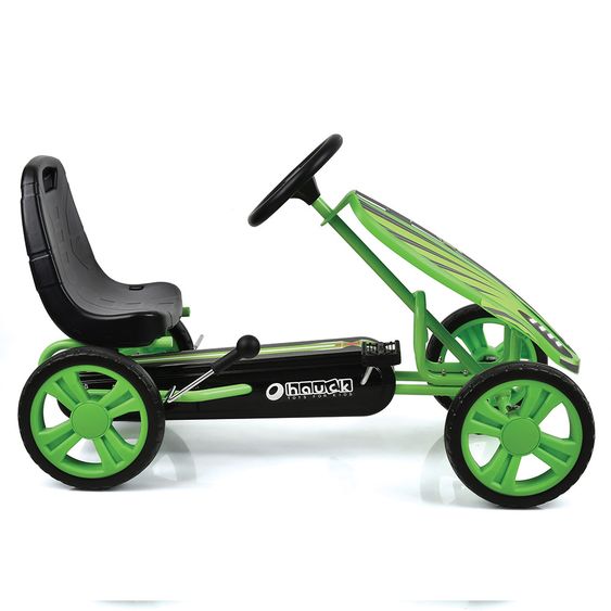 Hauck Toys for Kids Gokart & Tretauto Speedster mit verstellbarem Schalensitz (4-8 Jahre) - Green