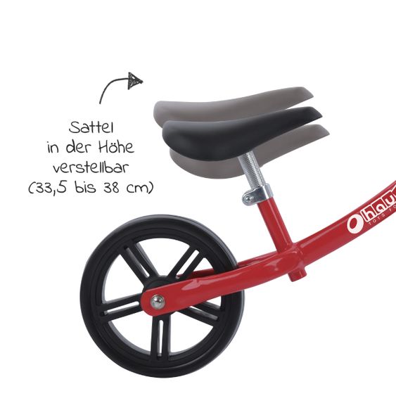 Hauck Toys for Kids Laufrad - Eco Rider mit 10 Zoll Rädern (ab 2 Jahren) - Red