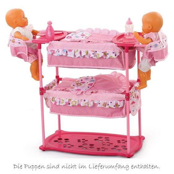 Hauck Toys for Kids Mini Zwillings-Station für Puppen - Spring Pink