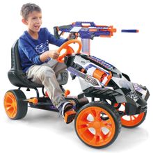 Nerf Battle Racer - Gokart / Tretauto mit Nerf Blaster Haltekonsolen