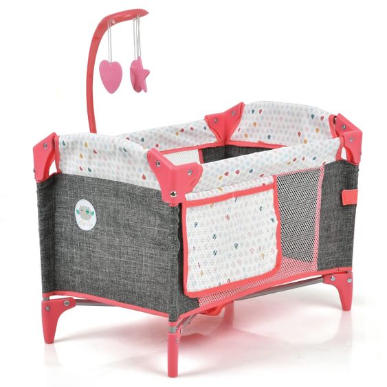 Hauck Toys for Kids Puppen Reisebett Sleep'n Play - Play'n Go - Red / Melange Grey