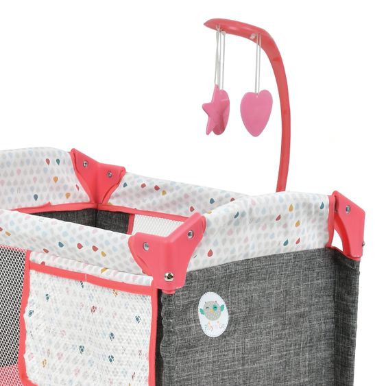 Hauck Toys for Kids Puppen Reisebett Sleep'n Play - Play'n Go - Red / Melange Grey