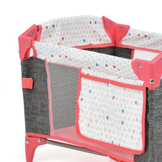 Hauck Toys for Kids Puppen Reisebett Sleep'n Play - Play'n Go - Red / Melange Grey
