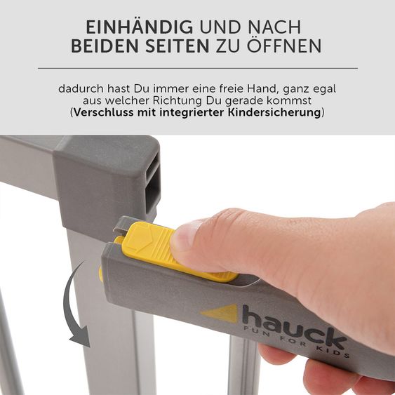 Hauck Stair guard Stop N Safe 2 (96 to 101 cm) incl. 21 cm extension - without drilling - Silver