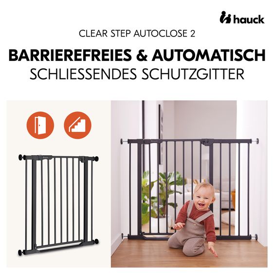 Hauck Clear Step Autoclose 2 door safety gate - Black