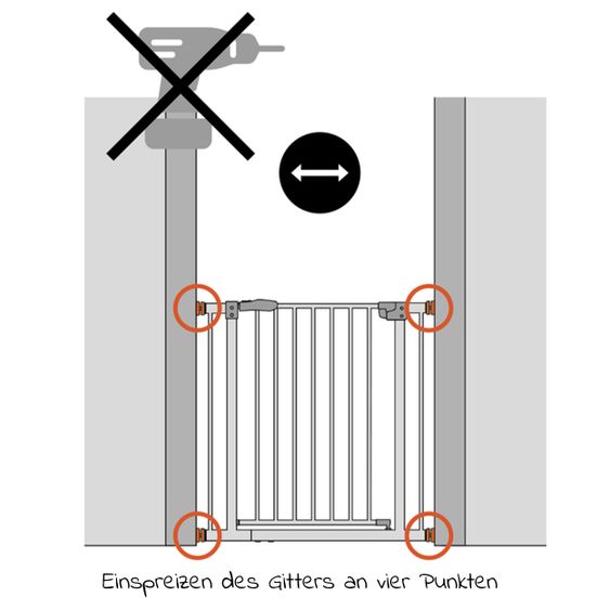 Hauck Door guard Clear Step Autoclose 2 - Dark Grey