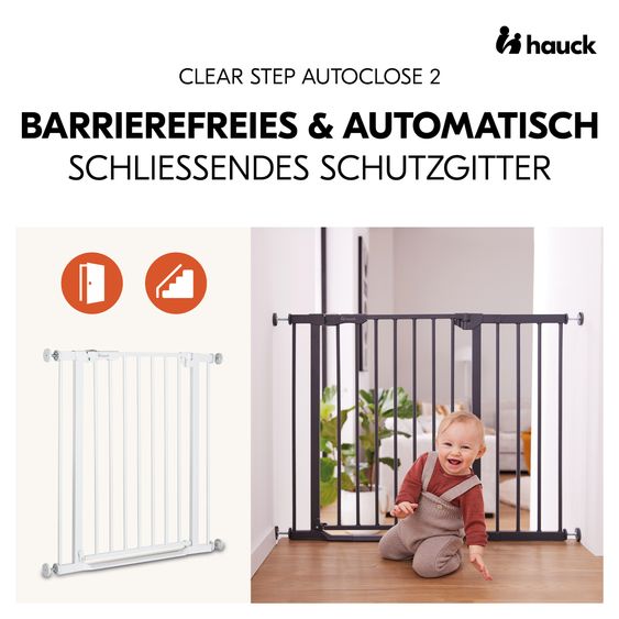 Hauck Türschutzgitter Clear Step Autoclose 2 - White