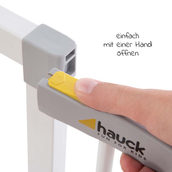 Hauck Door guard Clear Step Gate (75-80 cm) without drilling and low threshold - White