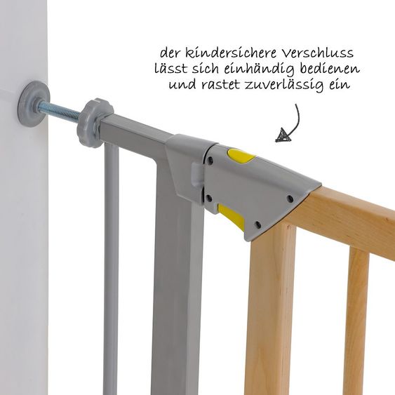 Hauck Türschutzgitter Deluxe Wood & Metal Safety Gate 75 - 81 cm