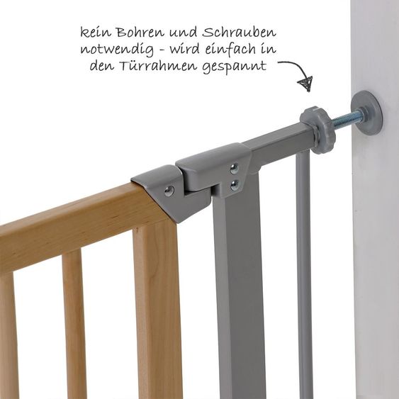 Hauck Türschutzgitter Deluxe Wood & Metal Safety Gate 75 - 81 cm