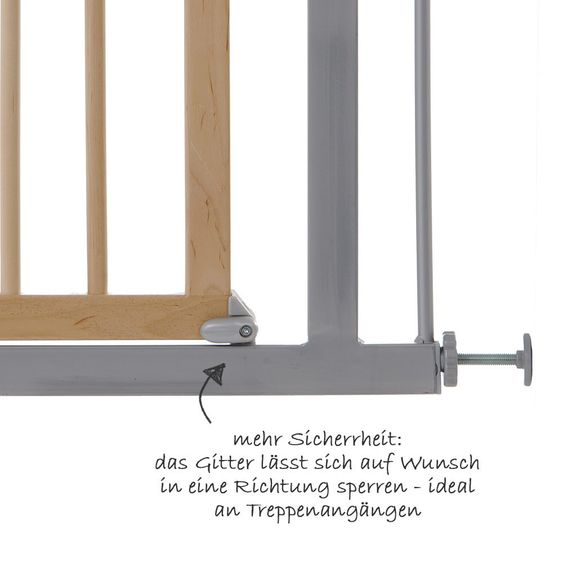 Hauck Türschutzgitter Deluxe Wood & Metal Safety Gate 75 - 81 cm