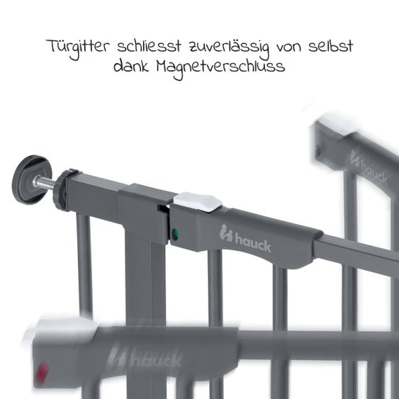 Hauck Door guard incl. extension Clear Step Autoclose 2 Set + 9 cm - Dark Grey