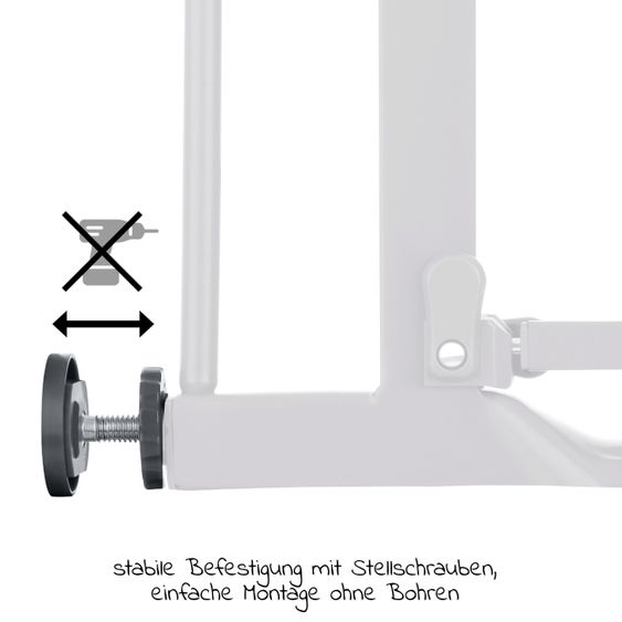Hauck Door guard incl. extension Clear Step Autoclose 2 Set + 9 cm - Dark Grey
