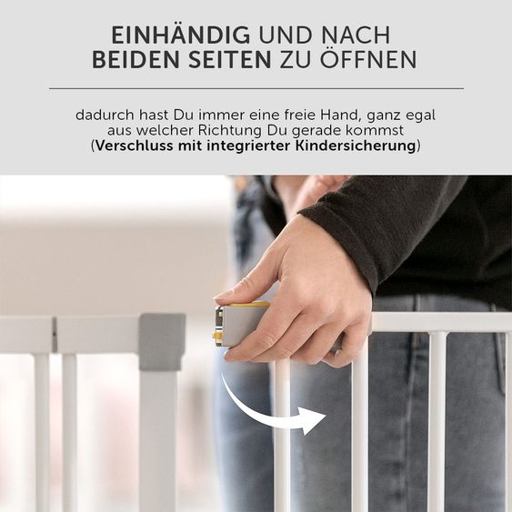 Hauck Türschutzgitter Stop N Safe 2 (75 bis 80 cm) ohne Bohren - White